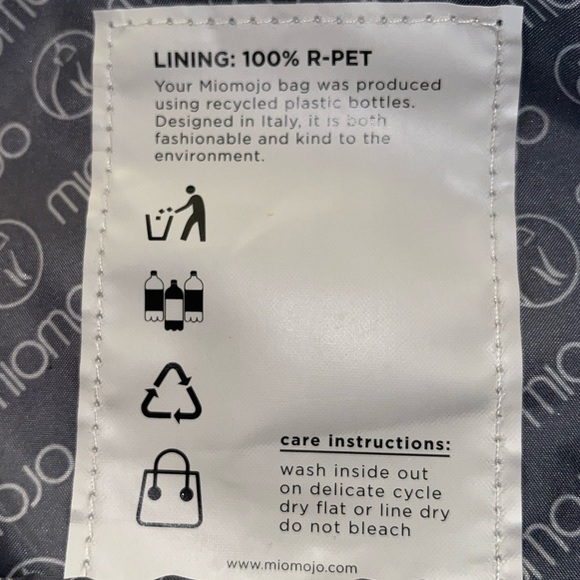 NWT MIOMOJO La Essential Teal/Grey Everyday Tote Bag- vegan PETA eco friendly - Picture 13 of 14